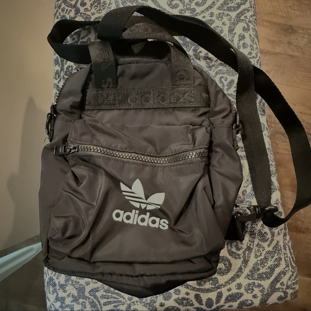 Adidas Black Messenger Bag with Adjustable Straps